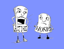  Actions speak louder than words แปลว่า ภาษาอังกฤษ idiom  