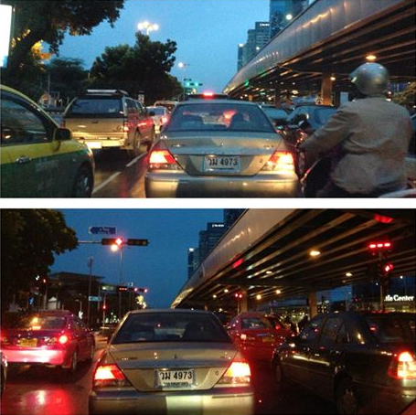 stuck in traffic สำนวนภาษาอังกฤษ